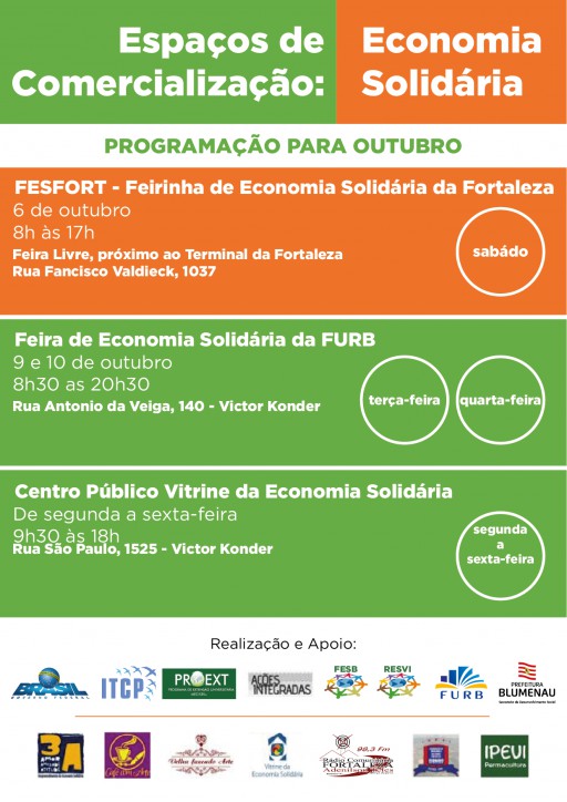 Grupos de artesãos participam de Feirinha de Economia Solidária