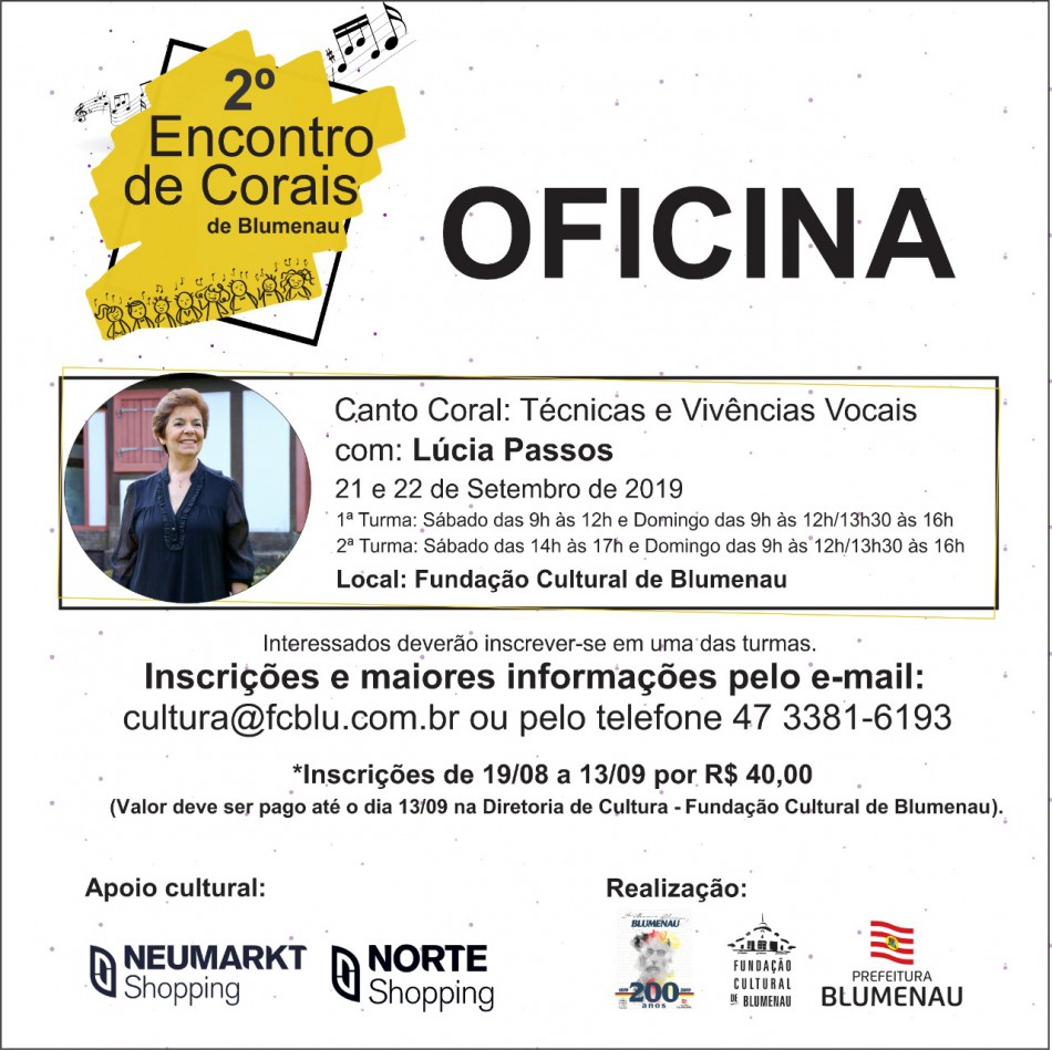 Últimos dias para se inscrever na Oficina Canto Coral